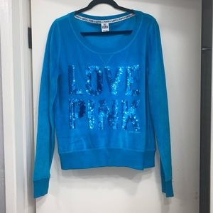 Love Pink Velour Sweater